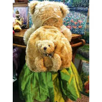 【TEDDY工坊】TEDDY泰迪熊可愛黃金亮毛泰迪熊大後背包(大容量泰迪熊造型大後背包精品包)