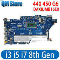 QM DAX8JMB16E0 DA0X8JMB8E0 Mainboard For HP ProBook 440 G6 450 G6 Laptop Motherboard With 5405U I3 I5 I7-8th Gen CPU