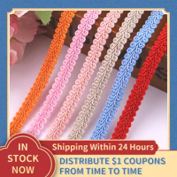 15 Yards Braided Lace Wedding Decoration Fabric Curve Lace Trim Ribbon DIY Craft Sewing Accessories Centipede Lace Wholesale