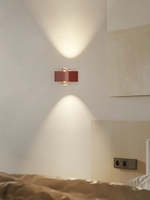 奶油風臥室床頭壁燈現代簡約高級氛圍感客廳背景墻小山丘臥室壁燈