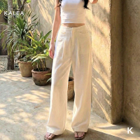 Cici Linen Pants by Kalea Attire | Celana Linen Pantai wanita Highwaist | Beach Pants Basic kulot li