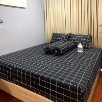 Sprei Aesthetic Kotak Hitam Marco Uk 120x200 Uk 160x200 Uk 180x200