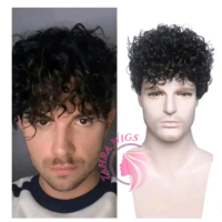 Wig Pria Rambut Pendek Kriting Ikal Kribo Pasti Ori