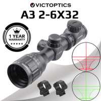 VictOptics A3 2-6x32 Riflescope Hunting Optical Scope Telescopic Sight Range Finder Reticle Air Rifle Airgun .22LR .223 5.56mm