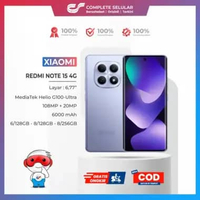 XIAOMI REDMI NOTE 15 4G RAM 8GB | 128GB 256GB - MediaTek Helio G100-Ultra Layar AMOLED 6,77 inci Kam