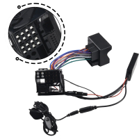 Untuk BMW E83 dan X3: penyesuai kabel audio AUX IN 12 pin serasi dengan Bluetooth radio