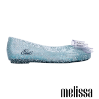 Melissa-果凍透明艾莎公主平底娃娃鞋(大童)-藍色
