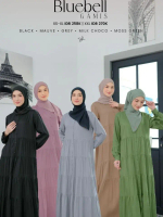 READY GAMIS DEWASA NIBRAS BLUEBELL GREY & MILK CHOCO TERBARUU
