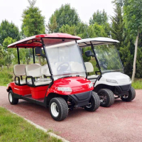 China Made 4 Seats CE Battery Powered Electric Golf Cart with Solar Panel