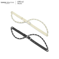 Louis Montini (Lavish Blooms) เข็มขัดผู้หญิง หนังวัวโซ่ร้อยหนัง MGW313