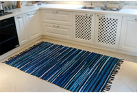 ✤宜家✤時尚編織創意地毯 廚房浴室衛生間臥室床邊門廳 吸水長條防滑地毯 (120cm×180cm)