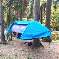 高檔防蚊防雨水離地懸空中樹上吊床戶外行軍野營垂釣天幕天翼帳篷