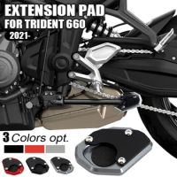 Trident 660 New Motorcycle Accessory Kickstand Enlargement Side Stand extension Plate Pad For TRIDENT 660 Trident 660 2021-