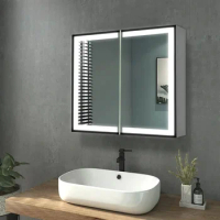 Modern Bathroom Wall Lighted Mirror Cabinet