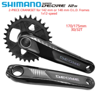 SHIMANO DEORE M6100 Crankset for MTB Bike 12 Speed Hollow-out 1X12 Speed Crank Arm with BB52 30/32T 170/175mm Bicycle Parts