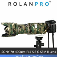 ROLANPRO Lens Camouflage Coat Rain Cover for Sony SONY 70-400mm F/4-5.6 G SSM II Lens Protective Case For Sony SLR camera Lens