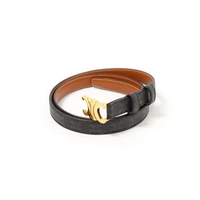 Ikat Pinggang CELINE TRIOMPHE MONOGRAM BROWN GHW 20MM BLACK BELT 100% ORIGINAL 80