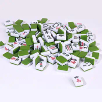 Mahjong Sets Travel Mini Chinese Traditional Board Game Storage Bag Portable Table Game Mahjong Tiles for Family Leisure Time