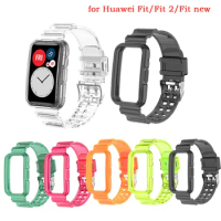 Transparent Band For Huawei Watch Fit 2 New Strap Silicone Band Watchband Glacier Bracelet correa for huawei watch fit 1 strap