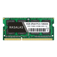 Rasalas 4GB 2Rx8 PC3-10600S DDR3 1333Mhz SO-DIMM 1,5V Notebook RAM 204Pin Laptop Memory sodimm NO-ECC