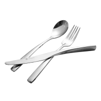 【瑞典廚房】不鏽鋼 典雅 西餐 餐具 餐刀 餐叉 餐勺 牛排刀 三件 套組(三件組-S號)