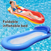Outdoor Inflatable Foldable Back Floating Row Swimming Pool Water Hammock Air Mattress Sleeping Bed Beach Sport Lounger Chair