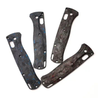 2 Colors Full 3K Carbon Fiber Knife Handle Patch Scales For Genuine Benchmade Bugout 535 Knives Grip DIY Making Accessories Part