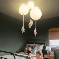 H&amp;R安室家 大中小三顆氣球熊熊造型燈/吊燈/吸頂燈ZA0249
