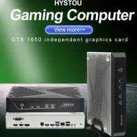 Hystou Mini Gaming PC NVIDIA GTX1050TI GTX1650 4GB i5 7500 i5 9400F Mutil Desktop Computer TV BOX Linux HD DVI DP 4 Displays 8K
