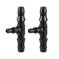 20Pcs Micro Garden Irrigation 4/7 Mm Change To 3/5Mm Barb Connector Tee 1/4'' 1/8'' Plastic Hose Connector Joint Irrigation Tool