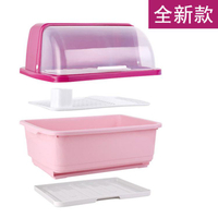 碗筷收納盒廚房大號塑料碗柜帶蓋放碗箱瀝水碗架碗筷收納盒碗碟餐具籠整理架