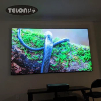 Telon PET Crystal CBSP 4K 120" fixed frame ultra short throw ust clr screen ambient light rejecting alr pet projector screen