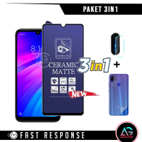 Tempered Glass Xiaomi Redmi 7 PAKET 3IN1 Anti Gores Layar Blue Light Matte Anti Glare + Tempered Gla