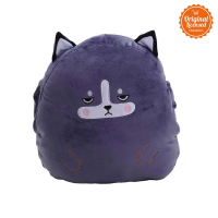 Boneka Bantal Tangan Meja An Kuna Husky-2 Abu