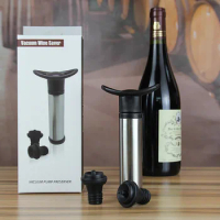 48sets/lot Wine Stopper With Vacuum Pump Bar Tools Air lock Aerator Bottle Stopper Keep Wine Fresh Saver Sealing With Retail box