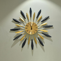 【樂天精選】北歐簡約掛鐘客廳家用鐘飾創意金屬墻面裝飾時鐘壁掛現代輕奢掛鐘