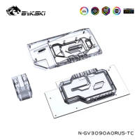 Bykski Video Memory Water Cooling Back Plate Block For Gigabyte AORUS Geforce RTX 3090/3080 MASTER 10G/24G ,N-GV3090AORUS-TC
