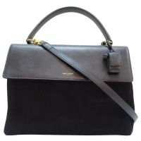 SAINT LAURENT YSL 聖羅蘭【再降價】 黑色 牛皮麂皮 兩用包 【二手名牌BRAND OFF】