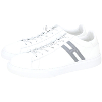 HOGAN H365 H 牛皮繫帶運動鞋 小白鞋(男鞋/白色)