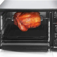 Elite Gourmet ERO-2008NFFP Countertop XL Toaster Oven Rotisserie, Bake, Grill, Broil, Roast, Toast, Keep Warm and Steam