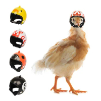 1pcs Toy Funny Pet Supplies Sun Rain Protection Hats Pet Protective Headgear Bird Protect Cap Chicken Helmet