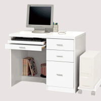 【H&amp;D 東稻家居】3.5尺白色電腦桌/辦公桌/TCM-05023(下座/不含主機架)