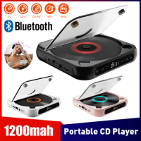 Portable CD Player Bluetooth Speaker Stereo Music Player 3.5mm FM Radio LED Screen CD Player Speaker with IR Remote Control