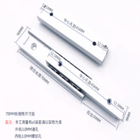 Thickened 2-Section Linear Small Guide Rail Miniature Slide Rail Slide Linear Guide Rail Two-Way Sliding Drawer Rail