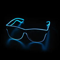 166pcs/ lot Personalized customized Led Glasses Neon Party Flashing Glasses EL Wire Glowing Gafas Luminous Bril Novelt