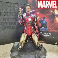 Original Hot Toys Marvel Avg4 Avengers: Endgame Iron Man Mk85 Battle Damaged Edition 1/6 Anime Action Figure Model Toys Gifts