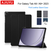 AJIUYU Case For Samsung Galaxy Tab A9 Plus 11" A9+ Magnetic Flip Leather Protective Tablet Shell For Tab A9 8.7 Inch Stand Cover