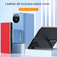 GRMA Original Luxury Ultra Thin Genuine Leather Cover for Vivo X Fold 2 Case Magnetic Shockproof Business Flip Case With bracket