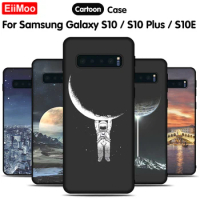 EiiMoo 3D Patterned Case For Samsung Galaxy S10 S10e S10Plus Case Soft Silicone Cover For Samsung Galaxy S10 Plus 5G E Case