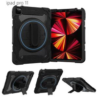 2024適iPad保護殼air13平板套Pro11硅膠10.2防摔12.9斜挎旋轉支架